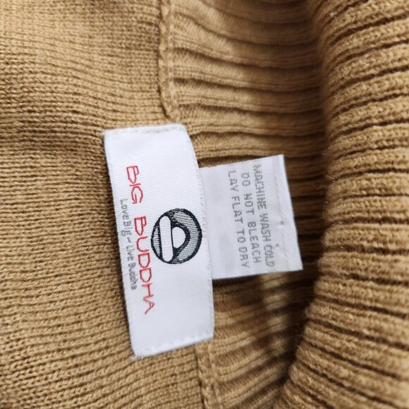 Big Buddha Camel Knit Poncho Cape Size M/L - Picture 6 of 9